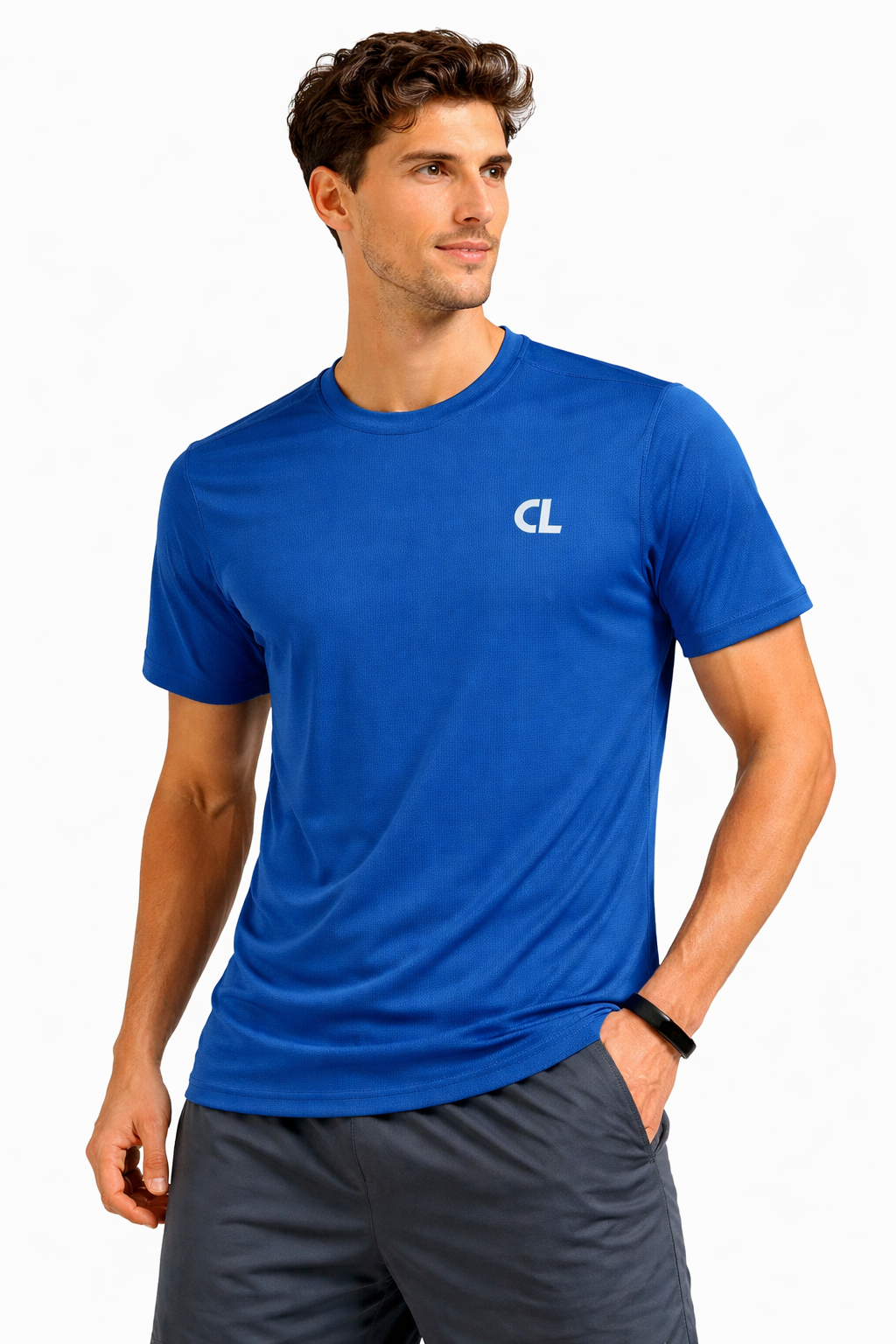 T SHIRT ROUND NECK HALF SLEEV SPORTS DRY FIT FABRIC