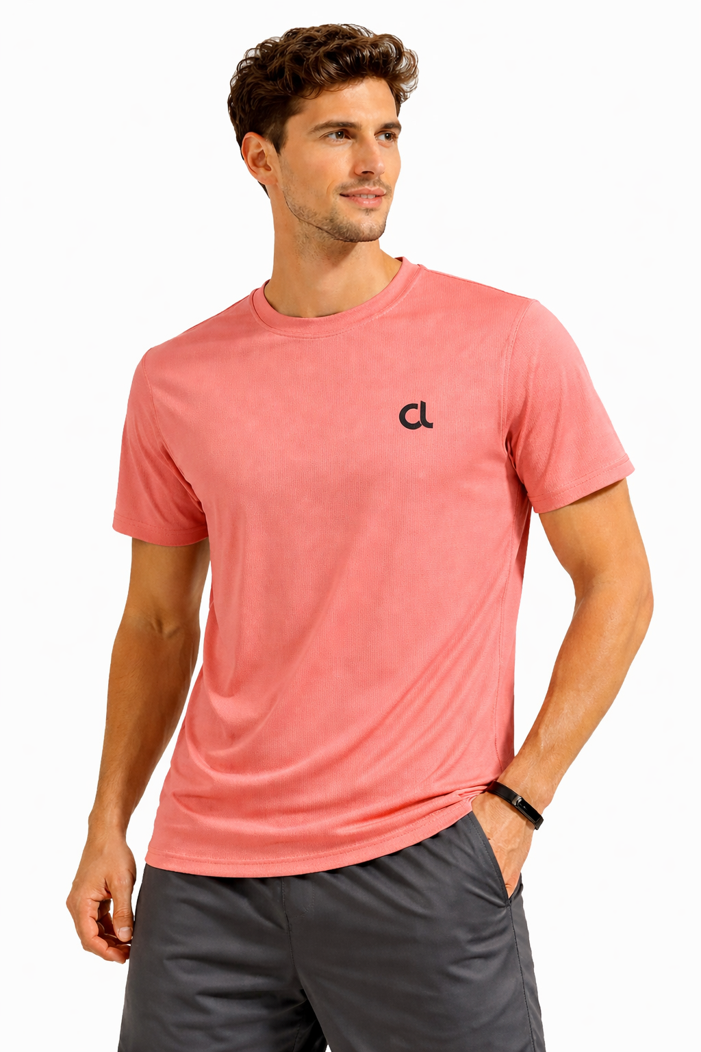 T SHIRT ROUND NECK HALF SLEEV SPORTS DRY FIT FABRIC
