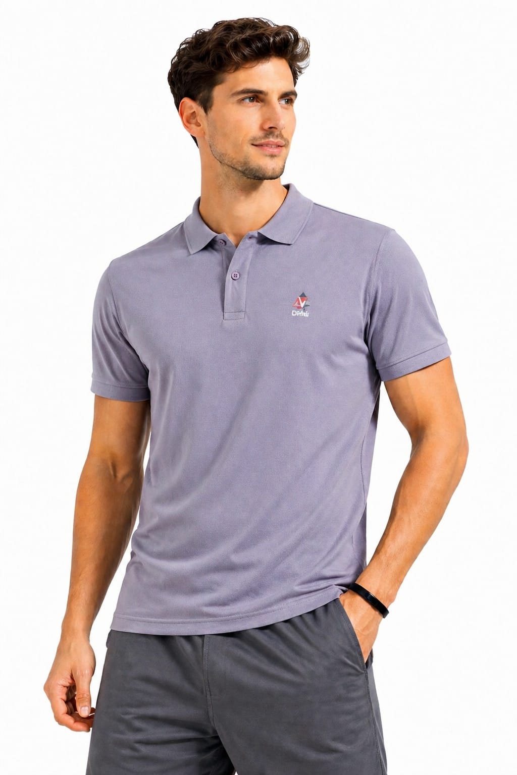 POLO COLOR NECK HALF SLEEV T SHIRT