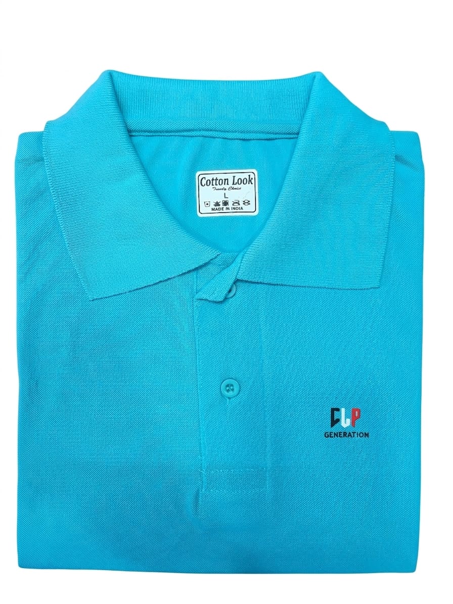 POLO COLOR NECK HALF SLEEV T SHIRT