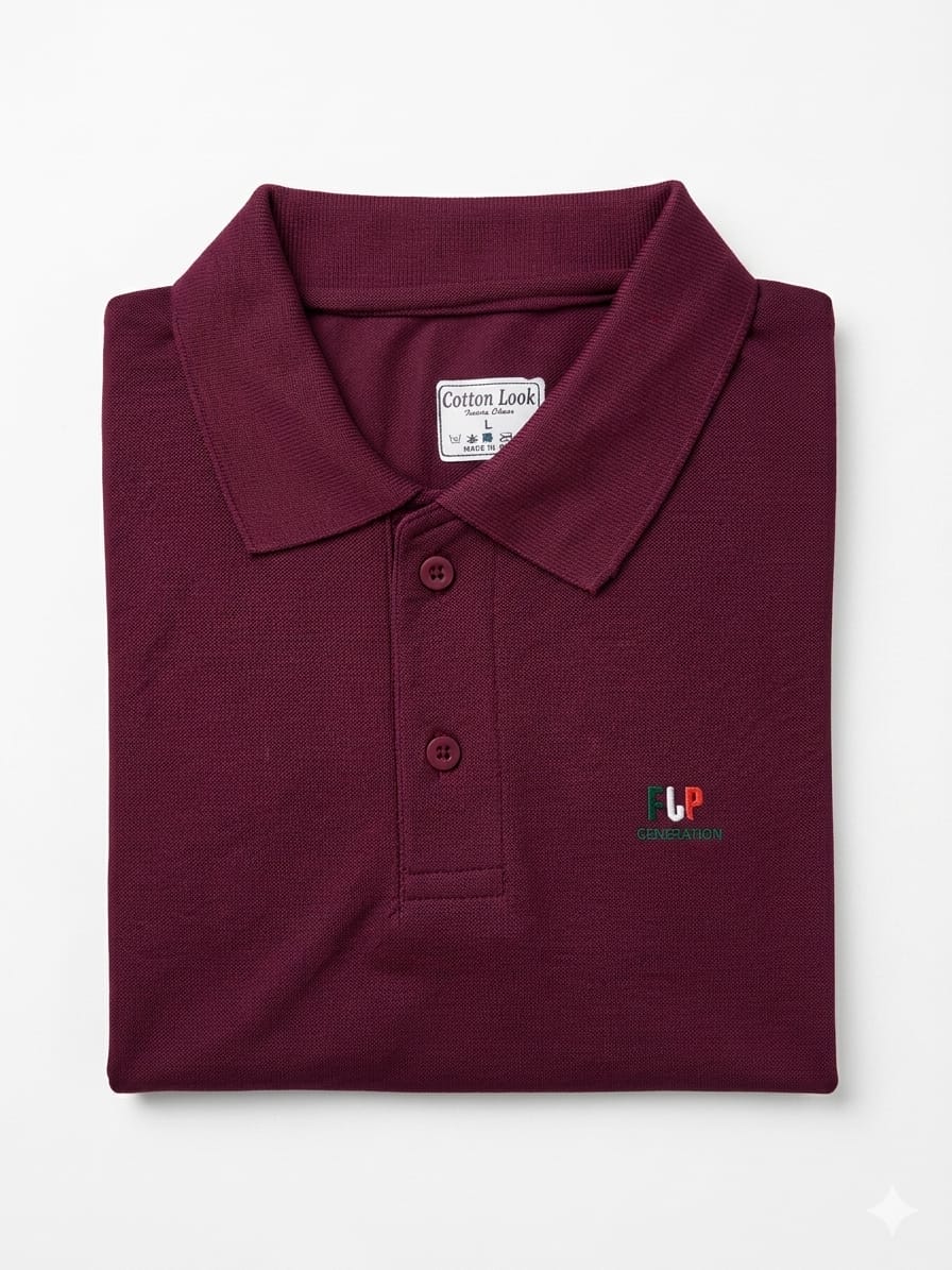 POLO COLOR NECK HALF SLEEV T SHIRT