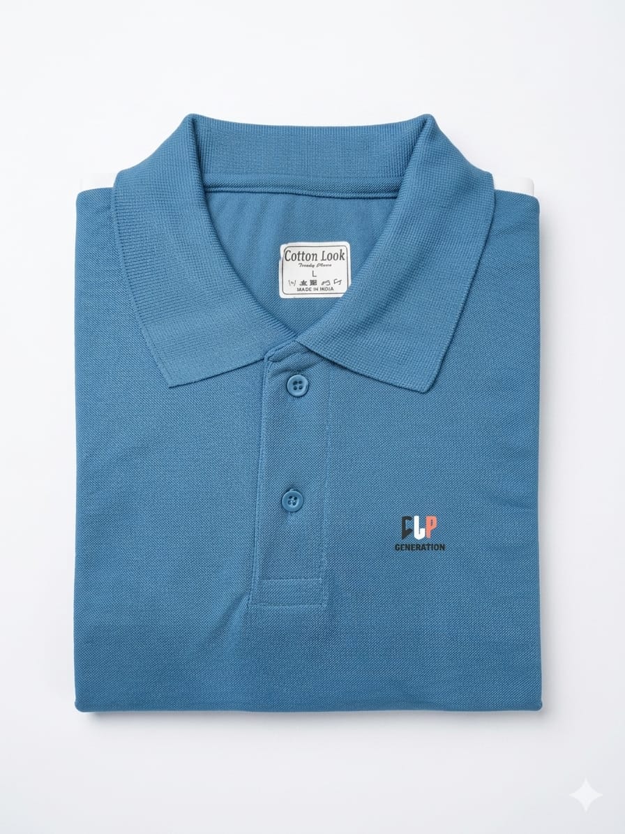 POLO COLOR NECK HALF SLEEV T SHIRT