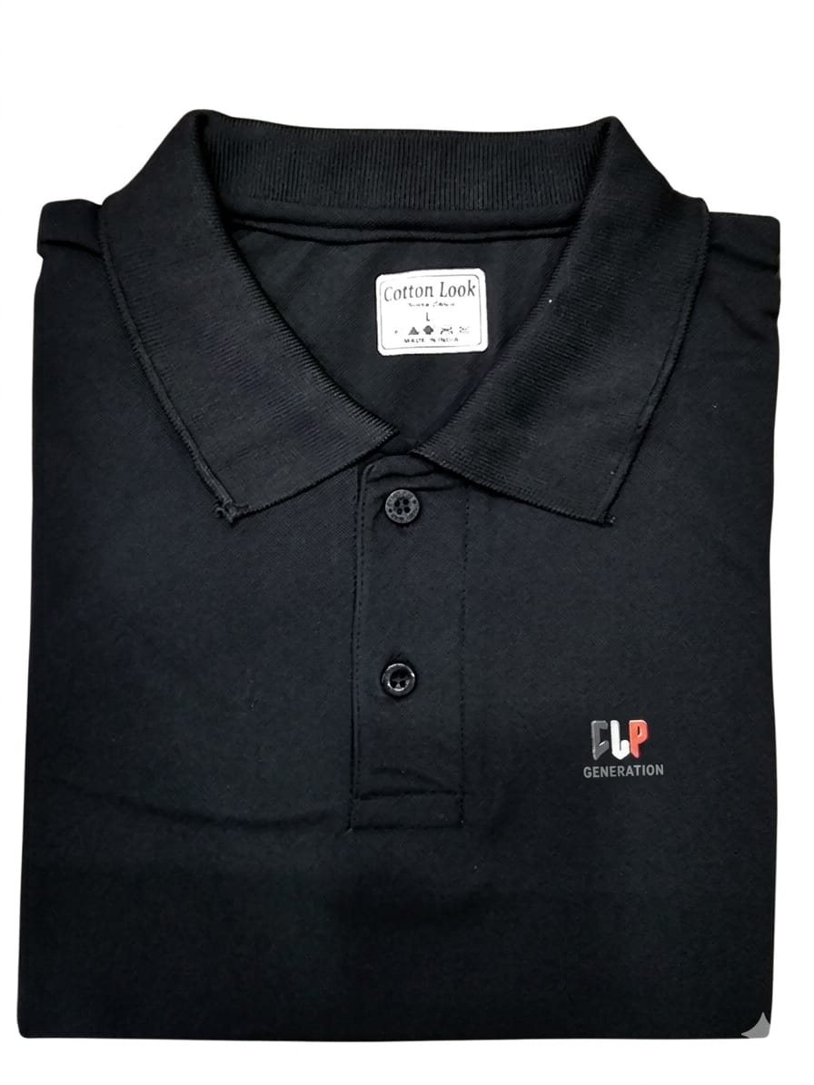 POLO COLOR NECK HALF SLEEV T SHIRT